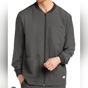 Skechers BARCO Medical Apparel Jacket 3 Pockets Long Size Small Pewter